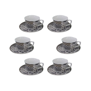 Coffee Cup 6 Set Cups/Saucers 90ml 354#