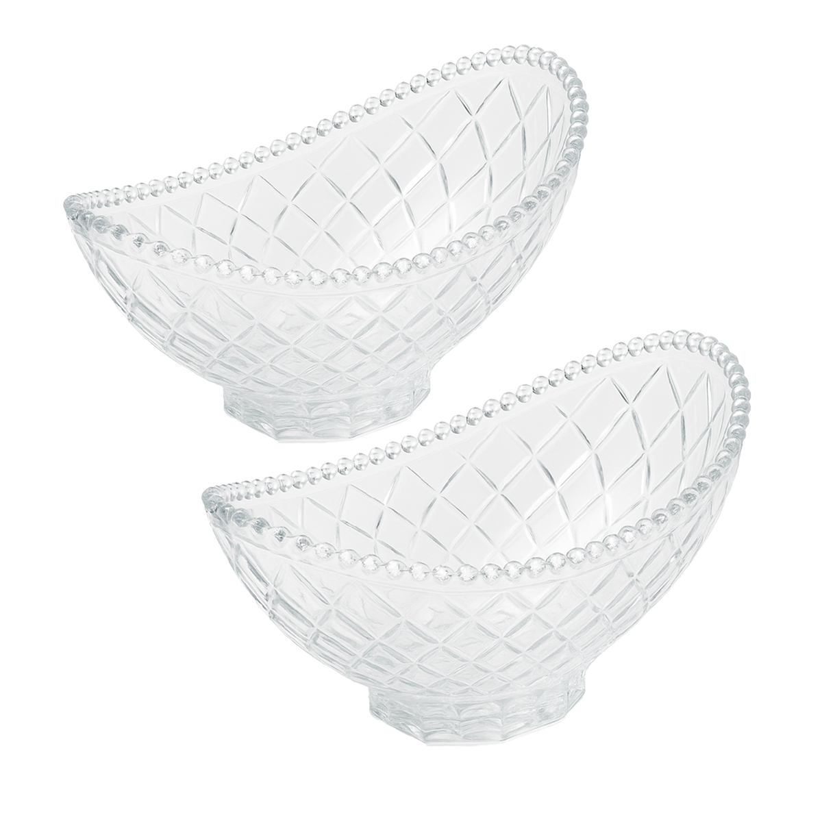 Glass bowl 2Pcs Set W0061-2
