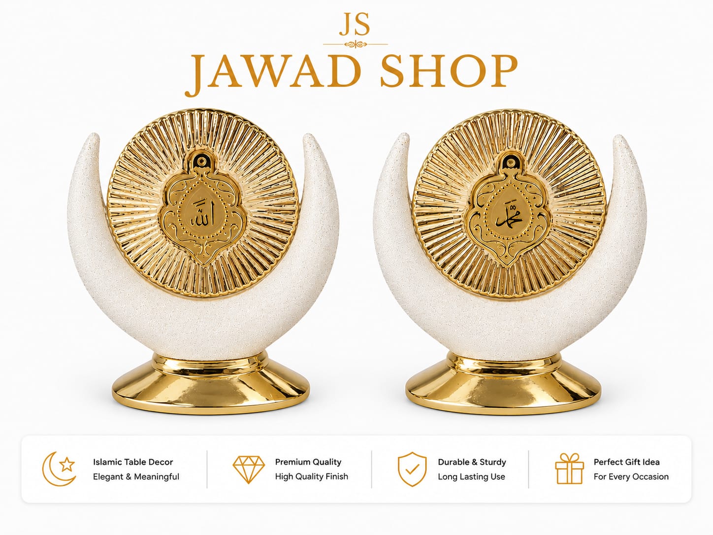 Islamic Crescent Moon Table Decor Set