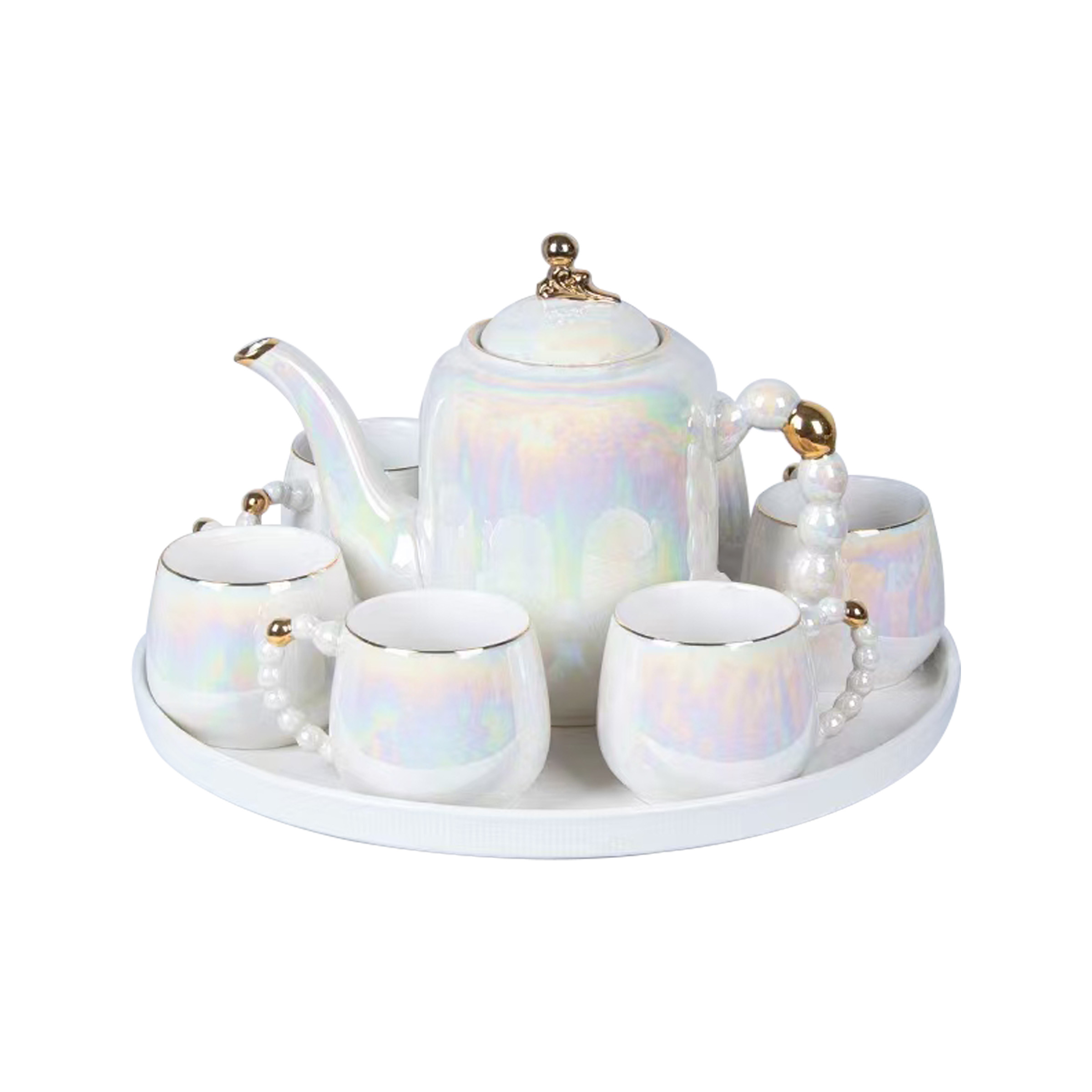 Tea Cup 8 Set Cup/Pot/Tray YCG-036
