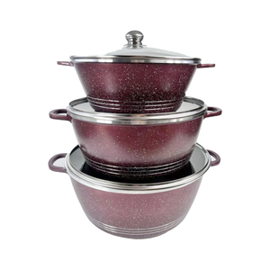 Cookware 3 Set 32/36/40cm (12.6/14.17/15.75inch) Dark Red YK264RD