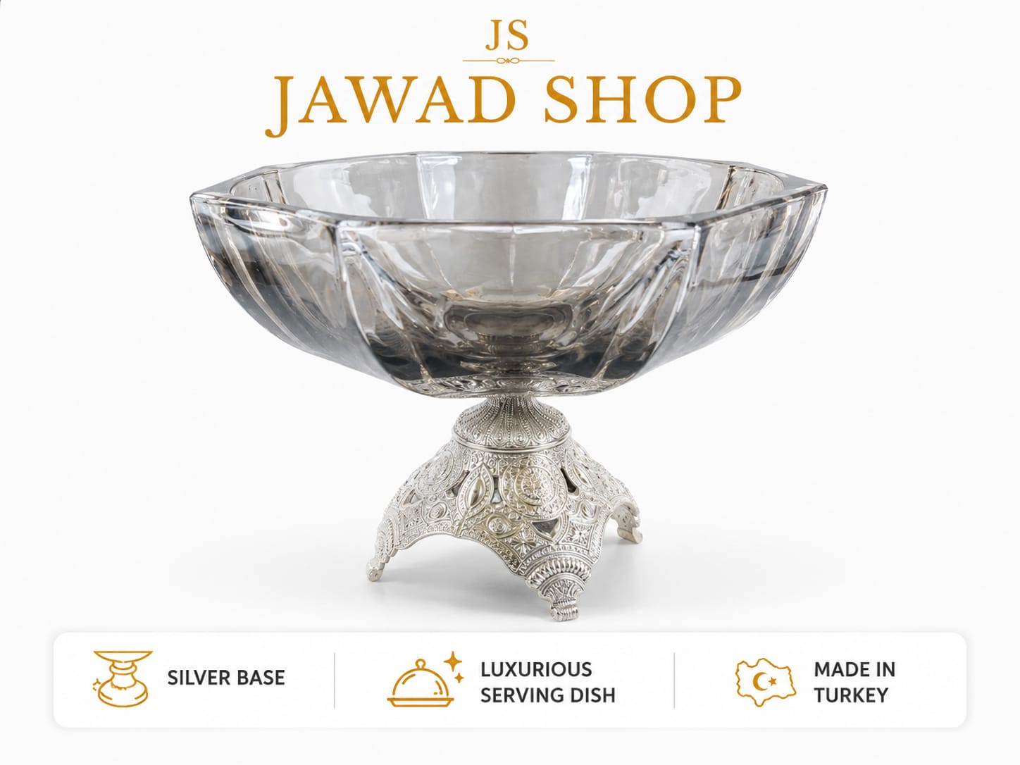 Luxury Glass Serving Bowl