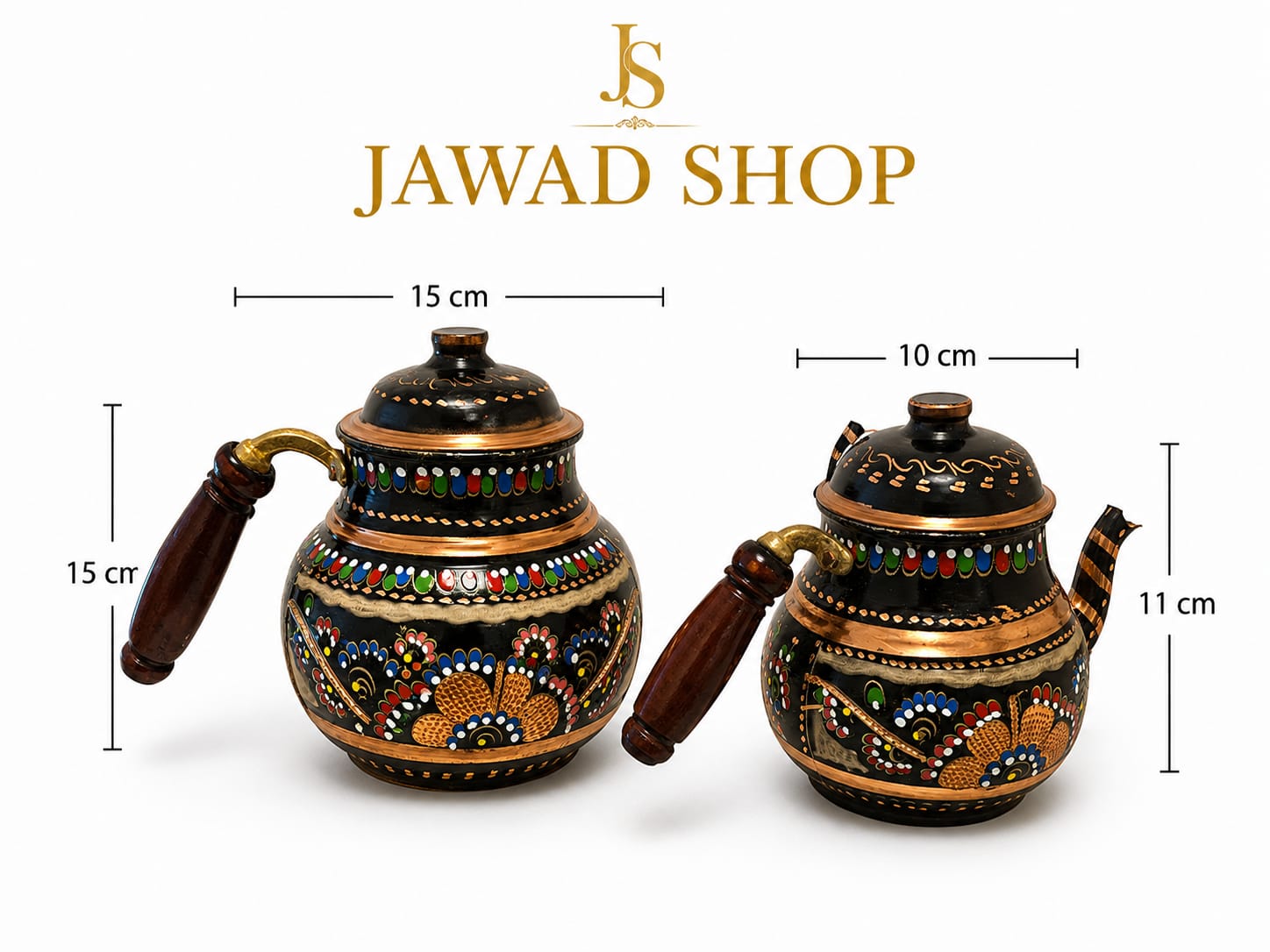 Handmade Turkish Copper Coffee Pot Set