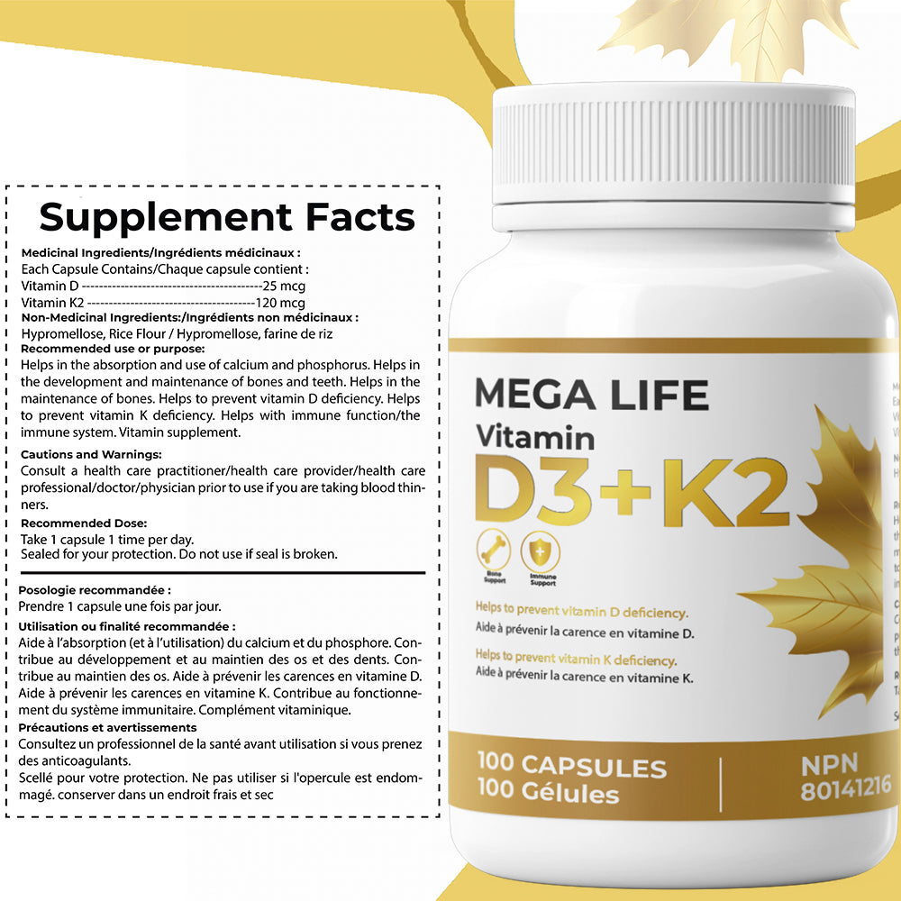 MEGA LIFE D3+K2