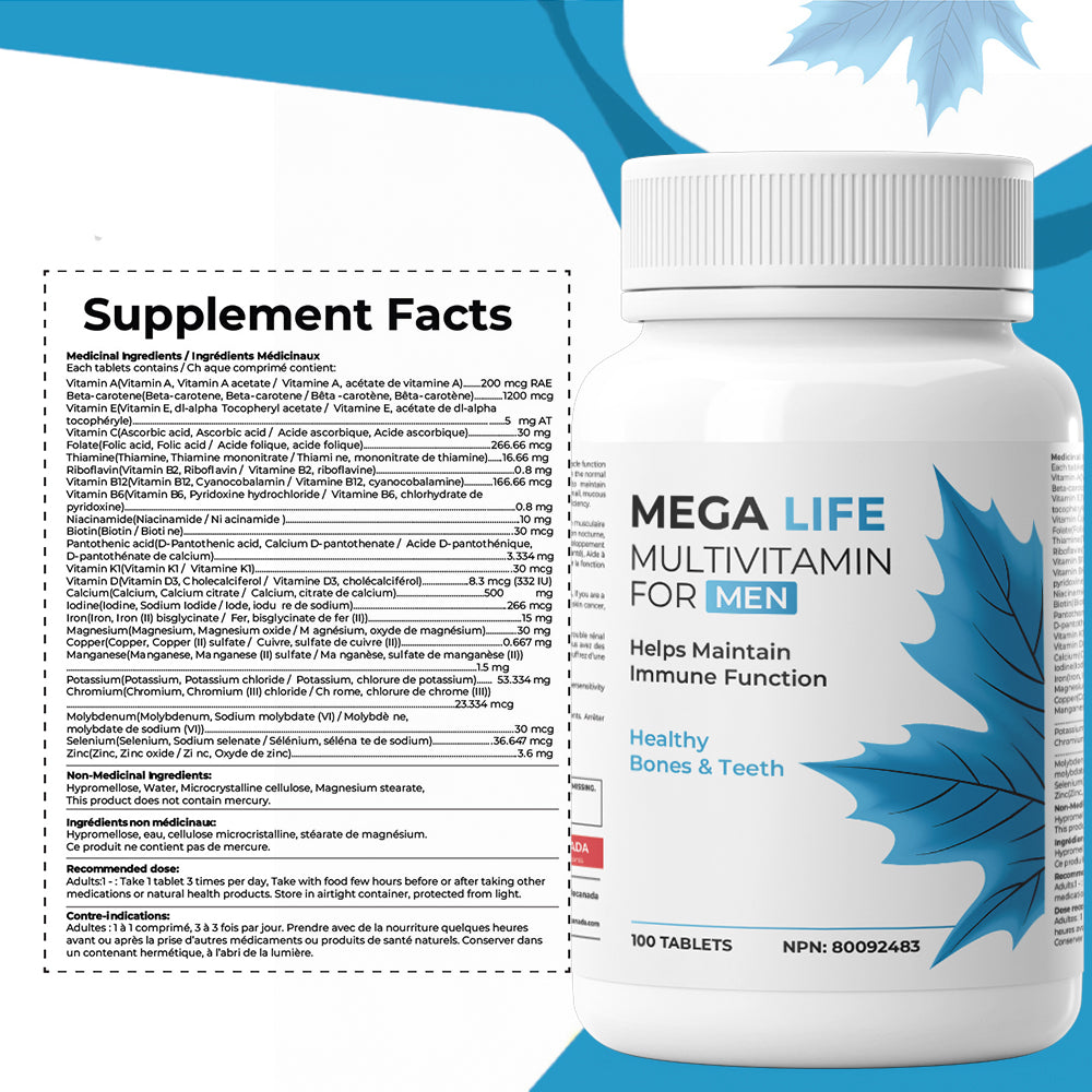 MEGA LIFE MUTLI VITAMIN FOR MEN