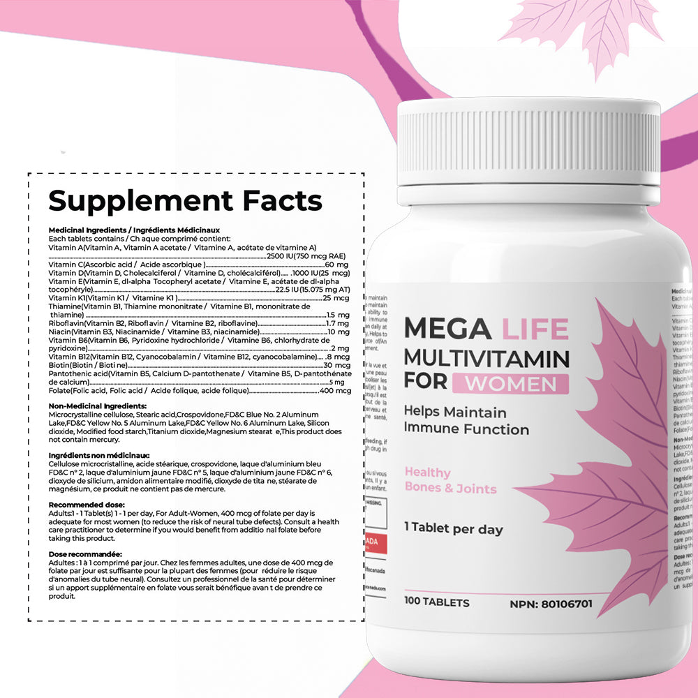 MEGA LIFE MULTIVITAMIN FOR WOMEN