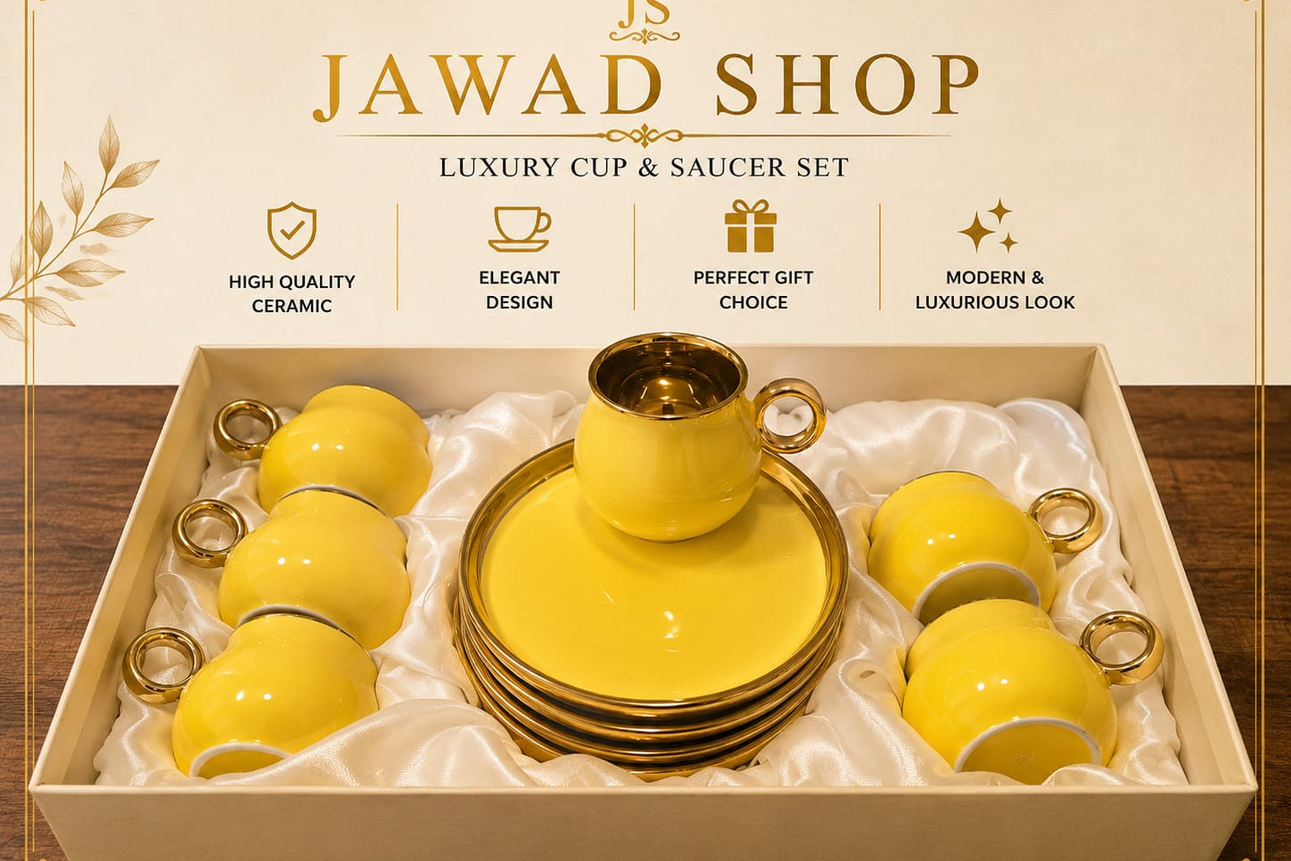 Yellow Coffee Cup Set