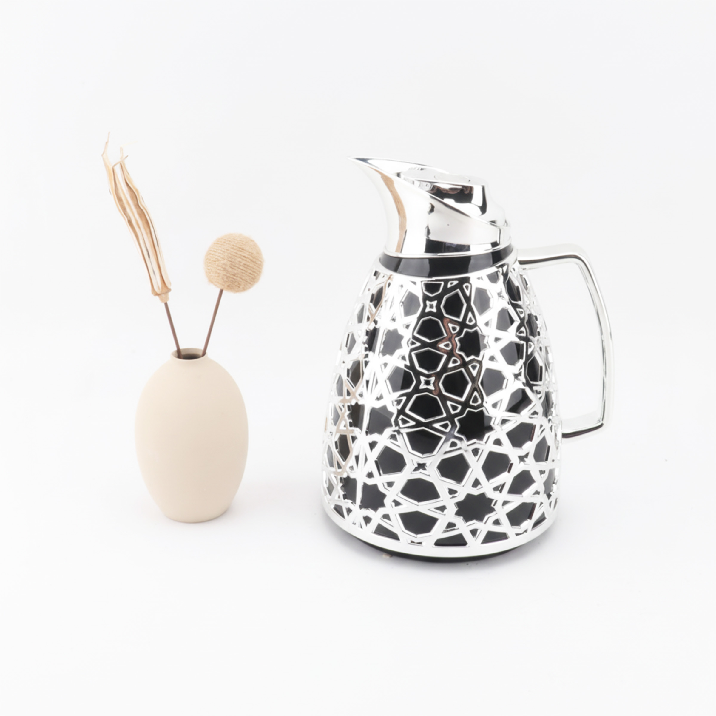 Vacuum Flask Black+Silver 1.0L EJS-2501-BS