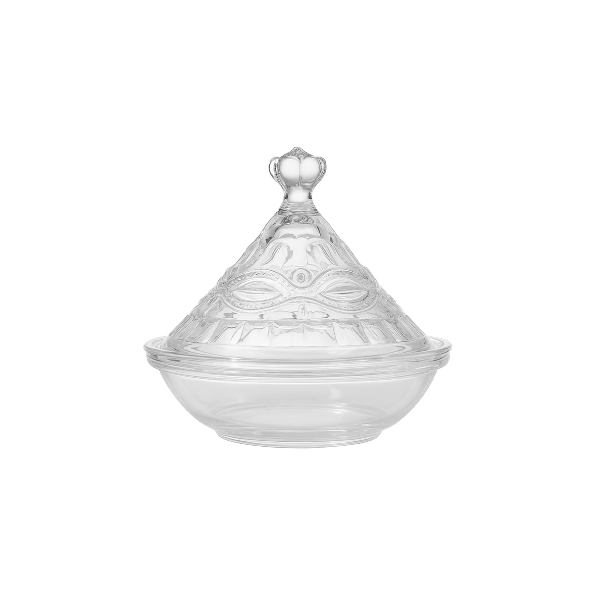Glass Bowl with Lid 10cm(3.94inch) TG1078-10C/L1