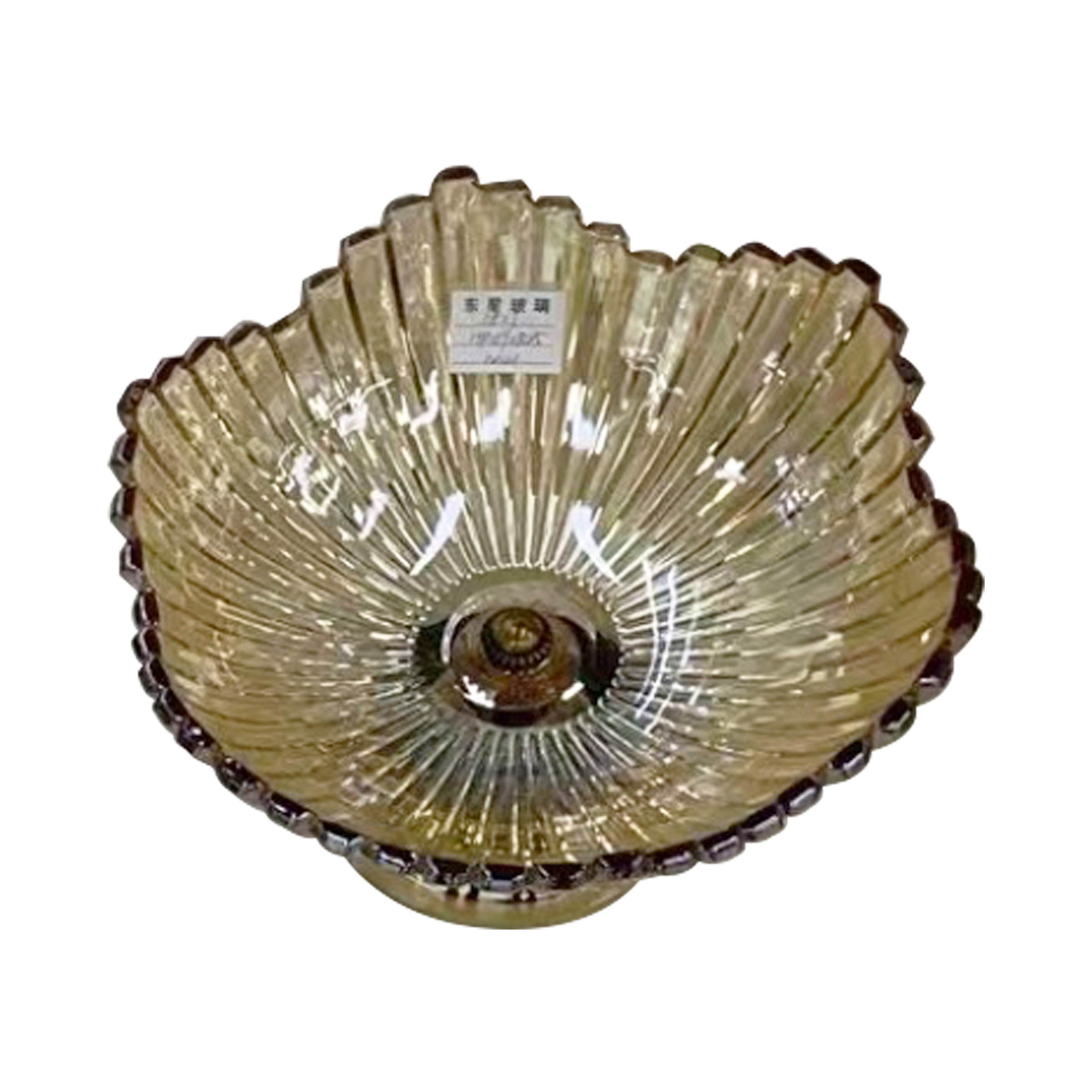 Glass Candy Bowl with Leg Amber 30x18cm (11.81x7.09inch) 1827