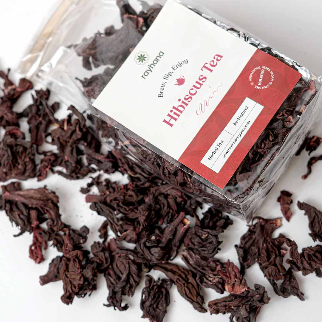 Hibiscus Tea Flowers – Whole Dried Herbal Tea by Rayhana