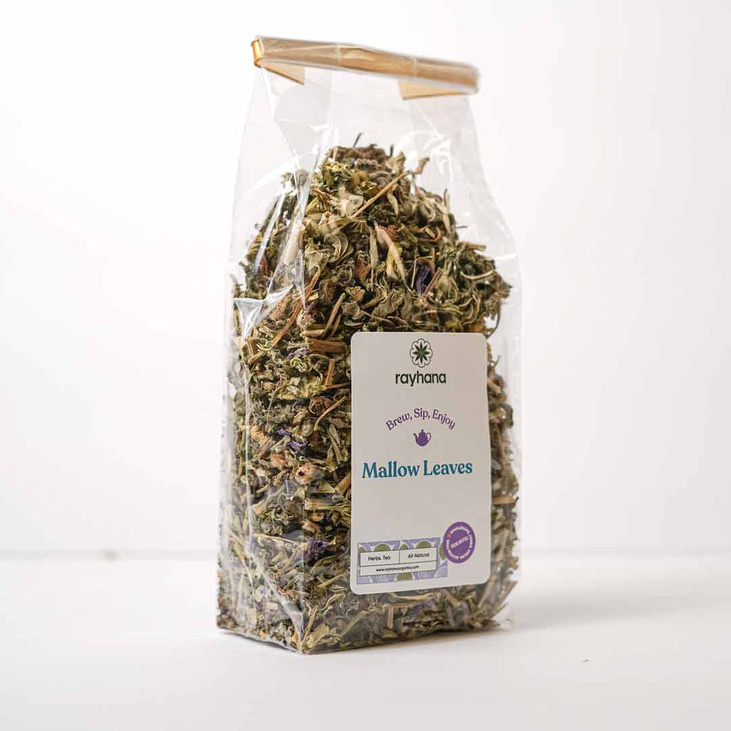 Mallow Leaves Herbal Tea – Rayhana Organics – Whole Cut Leaves